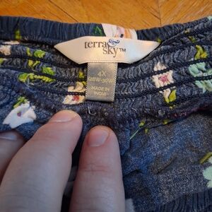 Terra & Sky women’s flowered top